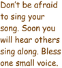 One Small Voice (Free and Easy Solo with SATB) (UWM)