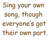 Sing Your Own Song (Rock Solo) Sing Your Own Song (Rock Solo)