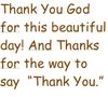Thank You God! (Up Tempo, Congregation)