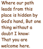 You Are Welcome Here (Country, Congregation or Solo) (UWM)