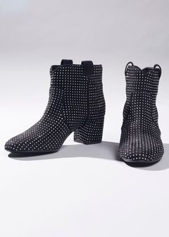 Belen Suede Low Bootie w/Studs