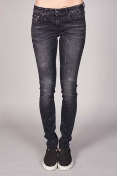 Black Marble Distressed Skinny Jean