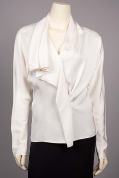 Blouse w/Draped Collar