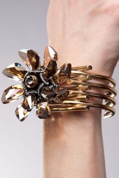 Crystal Flower Large Bracelet