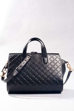 Debossed French Bull Pelican Satchel