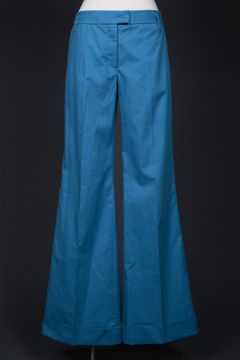 High-Waisted Wideleg Cuffed Pant w/ Patch Pockets