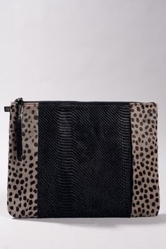 Large Cheetah and Black Pouch