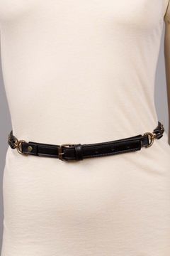 Leather Belt w//Chain