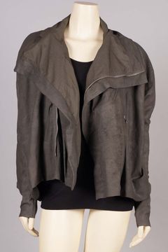 Sailbiker Cropped Blistered Lambskin Leather Jacket