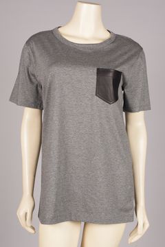Supima Jersey Tee w/Leather Pocket
