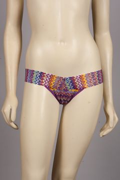 Zoe Zigzag Stripe Low Rise Thong