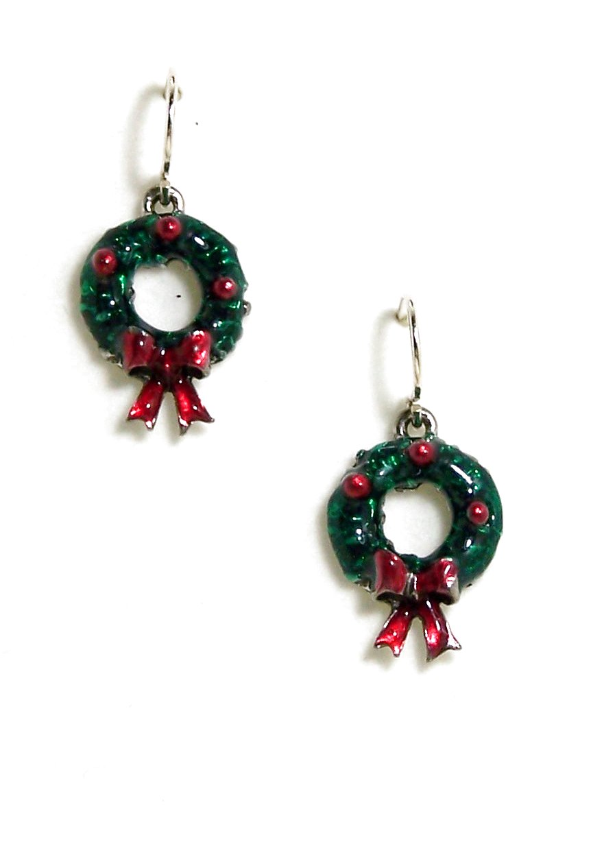 Christmas Wreath Earrings