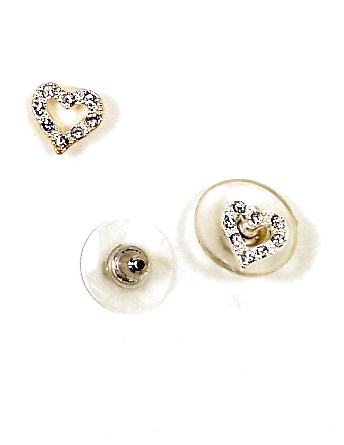 Crystal Heart Stud Earrings