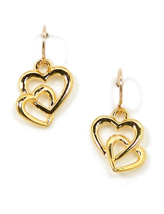 Forever One Linked Heart Earrings Valentine's Day Earrings Heart