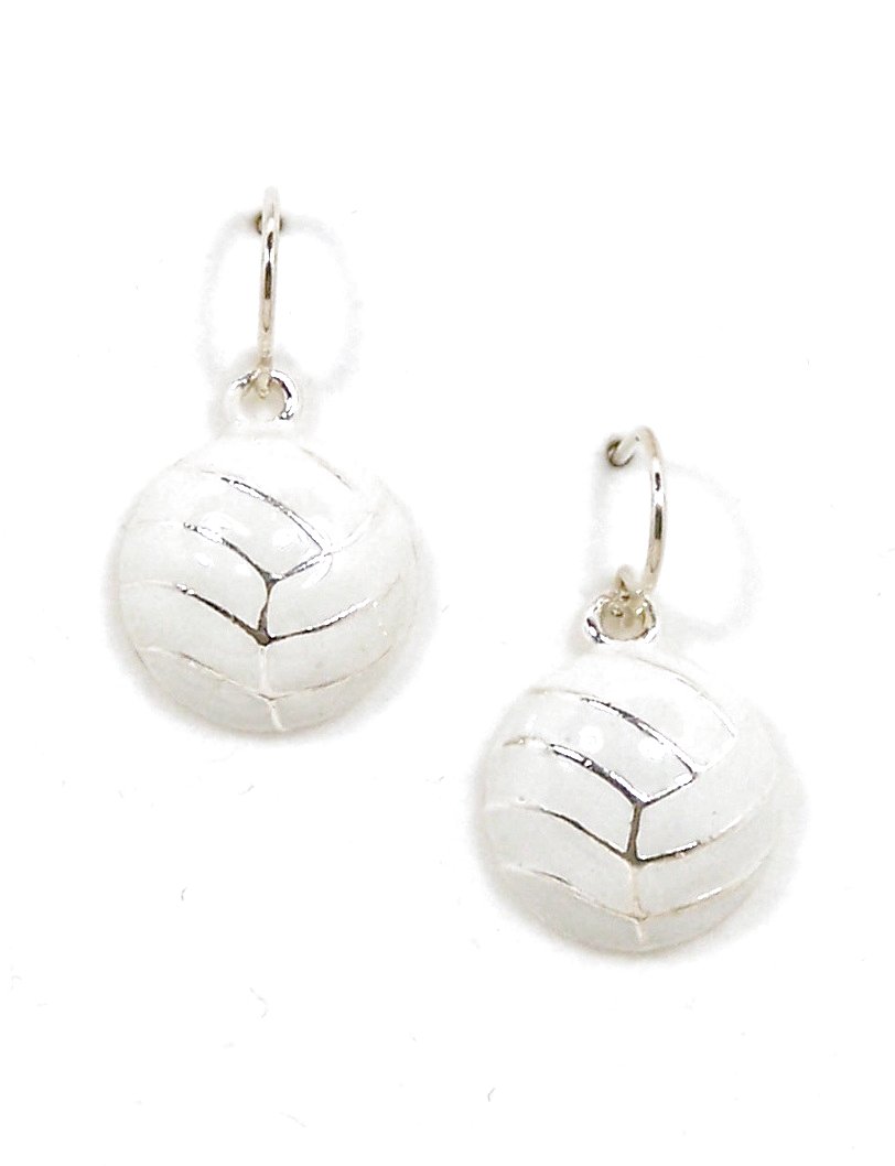 Volleyball Earrings Sterling Silver Volleyball Earrings