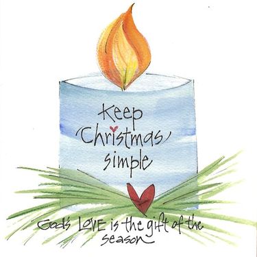 NEW! 3x3 Magnet "Keep Christmas Simple"