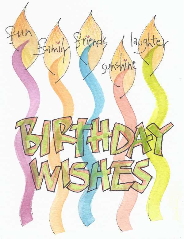 Birthday Birthday Wishes Greeting Card, message inside