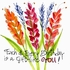 Birthdays are Gifts Greeting Card, message inside