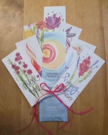 Medley "Bouquet" <br> Bookmark with Tea set of 8