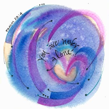 3x3 Magnet "You are Never Alone <br> Psalm 23:4" 