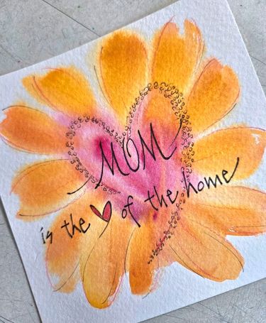 3x3 Magnet "Mom is the Heart"