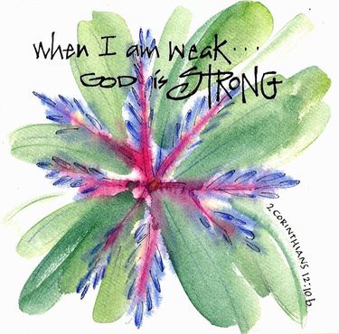 3x3 Magnet "God is Strong"