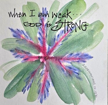 3x3 Magnet "God is Strong"