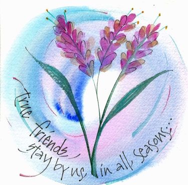 3x3 Magnet "True Friends Seasons"