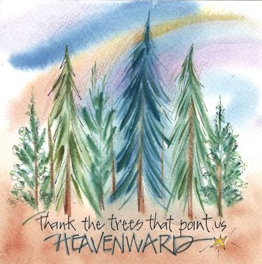 3x3 Magnet "Thank the Trees"