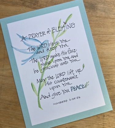 LIMITED SEASONAL OFFER! 'A Prayer of Blessing' Prayer Card  (Set of 4)