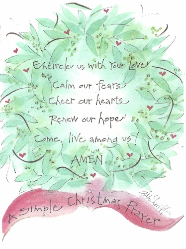 Simple Christmas Prayer Christmas Card Set <br> <div style="color:#9e9991"> <font size="1"> <i>  Inside: "May all the gifts of Christmas grace your new year" </i> </font></div>