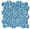 Aqua Blue Gloss Finish Pebble Glass Mosaic