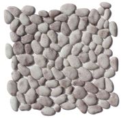 Beige Gloss Finish Pebble Glass Mosaic