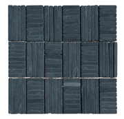 Black Slate 2x4 Alternate Pattern Mosaic Blend (new)