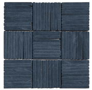 Black Slate 4X4 Alternate Pattern Mosaic Blend (new)