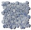 Blue Grey Matt Finish Pebble Glass Mosaic