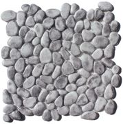 Grey Matt Finish Pebble Glass Mosaic