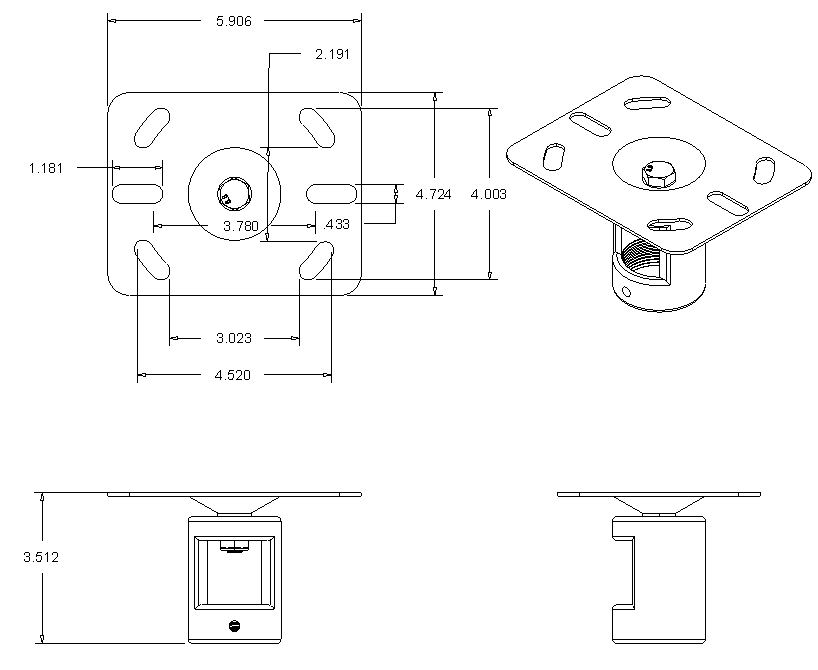 Ceiling Plate for 1 1/2 Pipe
