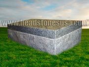 24x12x8  Beveled granite grave marker
