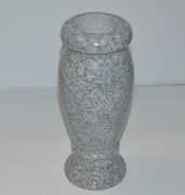 4" x 4" x 9" Gray Granite Rounded Cemetery Vase 