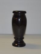 4x4x9 Turned Jet Black Granite Vase