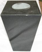 6x4x10 Tapered Vase in Black