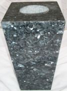 6x4x10 Tapered Vase in Blue Pearl