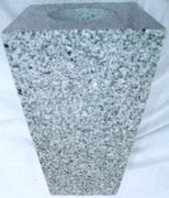 6x4x10 Tapered Vase in G614 Gray Granite