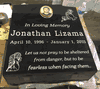 Affordable Black Granite Upright Headstone 