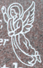 Sandblasted Memorial Angel Design 