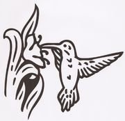 Animal Headstone Design 244--Hummingbird/Flower 3 $70.00 Animal Headstone Design 244--Hummingbird/Flower 3 $70.00