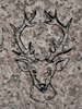 Animal Headstone Design 298--Deer Head