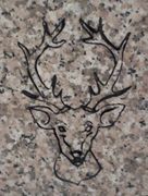 Animal Headstone Design 298--Deer Head