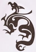 Animal Headstone Design 334-Dragon